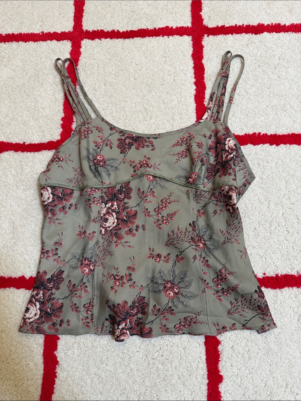 Urban Outfitters Floral Spaghetti‑Strap Cami Tank Top